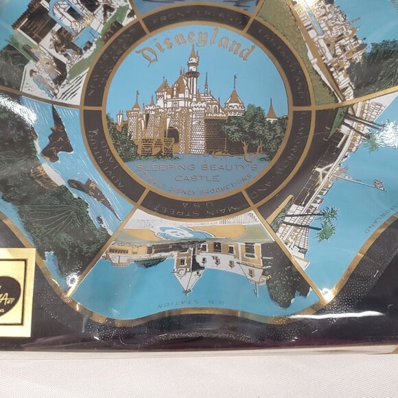 NIB VTG 1970s Walt Disney World Glass Fluted Edge Bowl Ashtray/Souvenir NOS - Picture 6 of 12